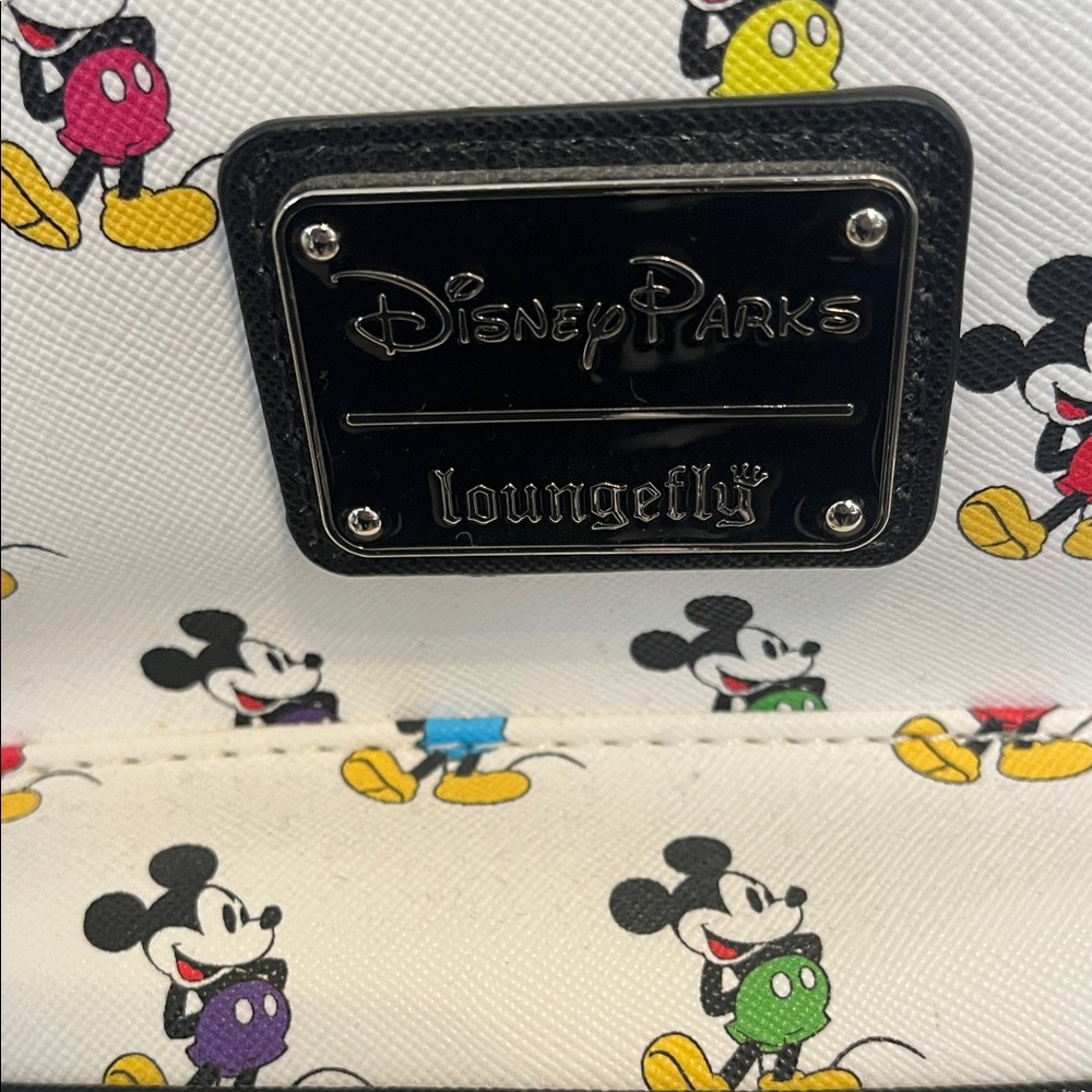 Loungefly White Mini Backpack with Colorful Mickey Print - Picture 2 of 7